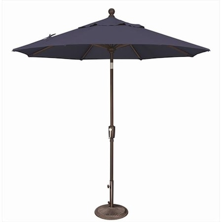 Simplyshade SimplyShade 7.5 ft. Octagon Push Button Tilt Market Umbrella  Navy SSUM92-7500-A5439